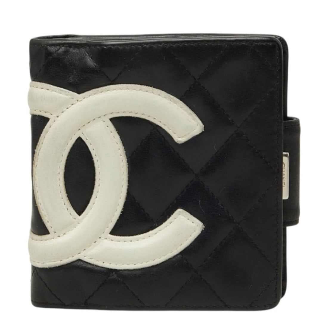 Chanel Cambon Line Coco Mark Clasp Wallet, Bi-fold Pink and Black Leather, Women's CHANEL: --- Catalog ---Category: SizeSize (HxWxD): 10.5cm x 10cm x 2cm / 4.13'' x 3.93'' x 0.78''Category: DesignType: Wallet (bi-fold)Color: Black, PinkGender: WomenMaterial: Leather Category: GeneralBrand: 