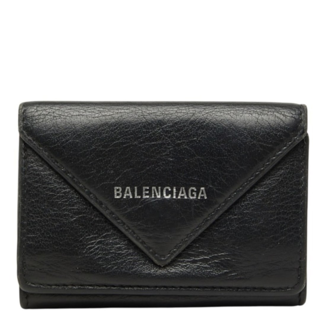 Balenciaga Paper Mini Wallet, Tri-fold Compact 391446, Silver, Black, Red Leather, Women's,: --- Catalog ---Category: SizeSize (HxWxD): 6.5cm x 9.5cm x 2.5cm / 2.55'' x 3.74'' x 0.98''Category: DesignType: Wallet (tri-fold)Color: Black, Red color, SilverGender: WomenMaterial: Leather Category