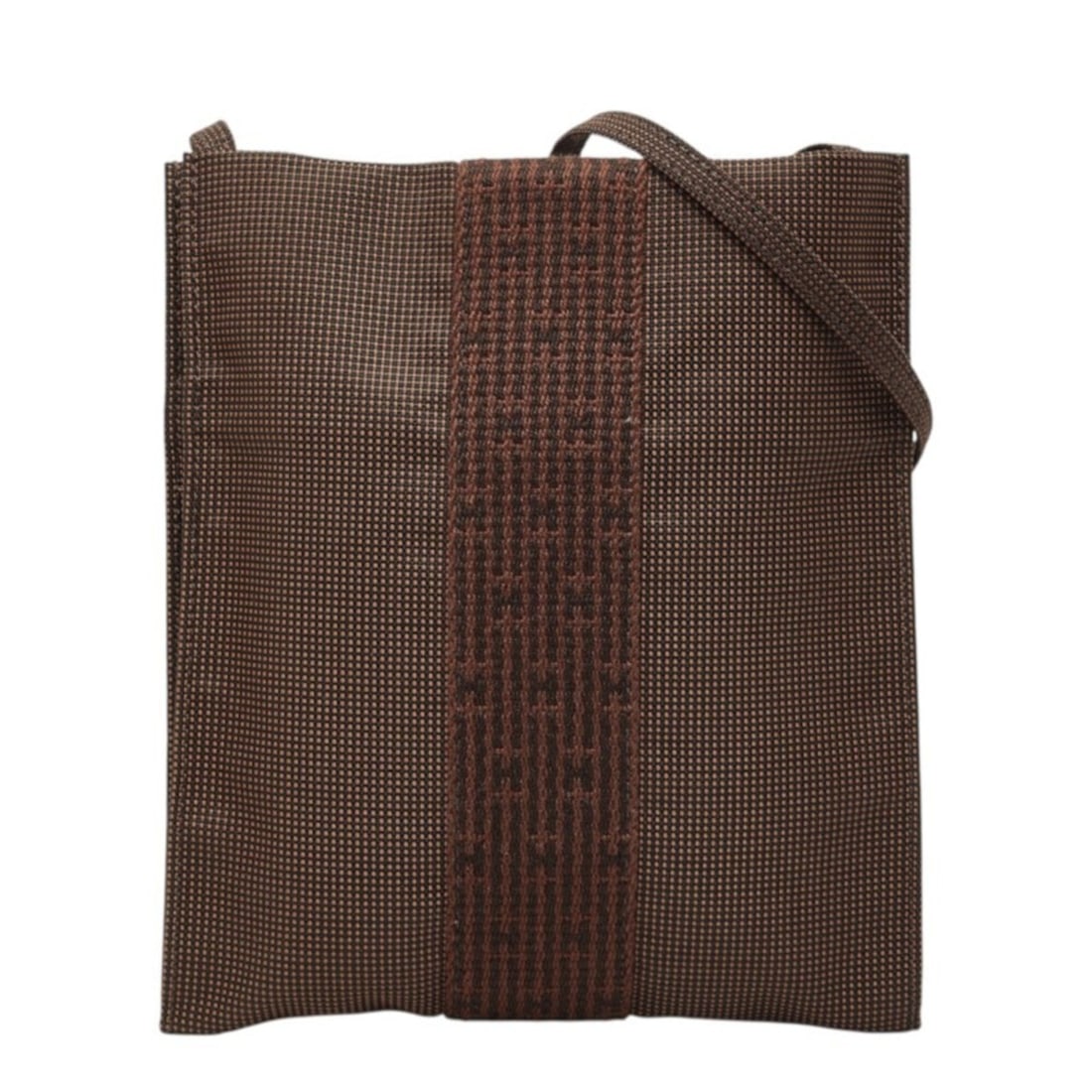 Hermes Herline Pochette Shoulder Bag, Brown Canvas, Women's HERMES: --- Catalog ---Category: SizeSize (HxWxD): 19cm x 17cm x 1cm / 7.48'' x 6.69'' x 0.39''Category: DesignType: Pochette, Shoulder bagColor: BrownGender: WomenMaterial: Canvas Category: GeneralBrand: Her
