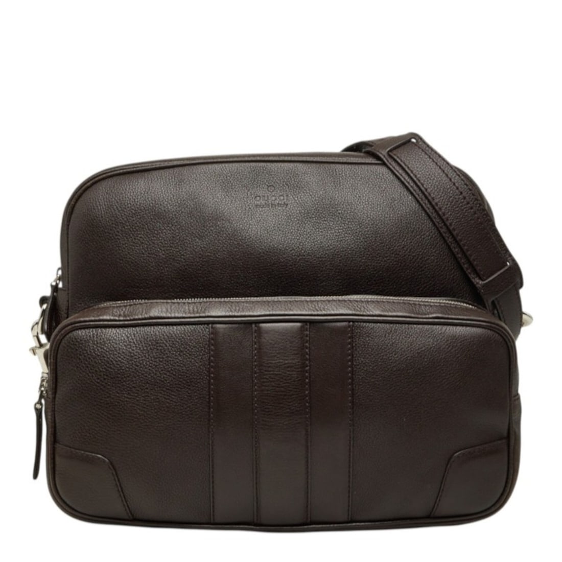 Gucci Crossbody Shoulder Bag Messenger 232599 Dark Brown Leather Men's GUCCI: --- Catalog ---Category: SizeSize (HxWxD): 27cm x 34cm x 13cm / 10.62'' x 13.38'' x 5.11''Category: DesignType: Messenger bag, Shoulder bagColor: Dark brownGender: MenMaterial: Leather Category: Gener