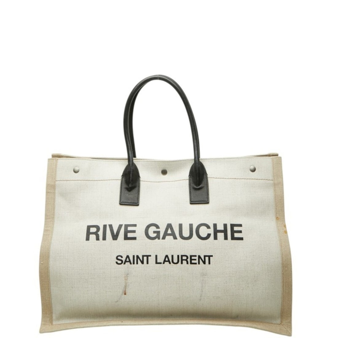 Saint Laurent Rive Gauche Tote Bag Handbag GNR499290 White Beige Canvas Linen Leather Women's SAINT: --- Catalog ---Category: SizeSize (HxWxD): 36cm x 48cm x 17.5cm / 14.17'' x 18.89'' x 6.88''Category: DesignType: Handbag, Tote bagColor: Beige, WhiteGender: WomenMaterial: Canvas , Hemp , Linen , Lea