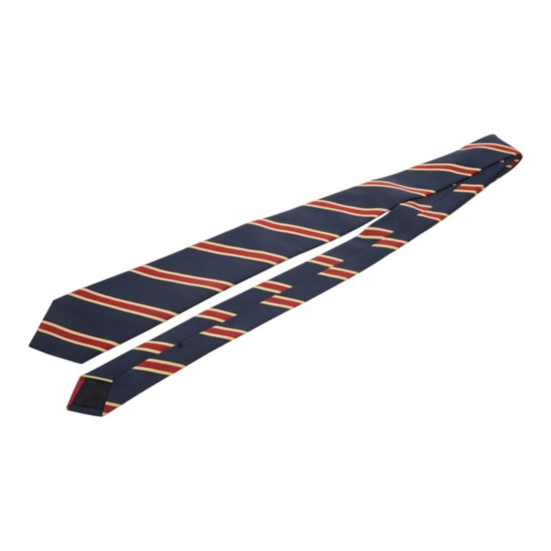 Gucci Striped Tie, Navy, Red, Yellow, Silk, Men's GUCCI: --- Catalog ---Category: SizeWidth: 7cm / 2.75''Total Length: 148cm / 58.26''Category: DesignType: CravatColor: Navy, Red color, YellowGender: MenMaterial: Silk Category: GeneralBrand: Gucci--- Item L