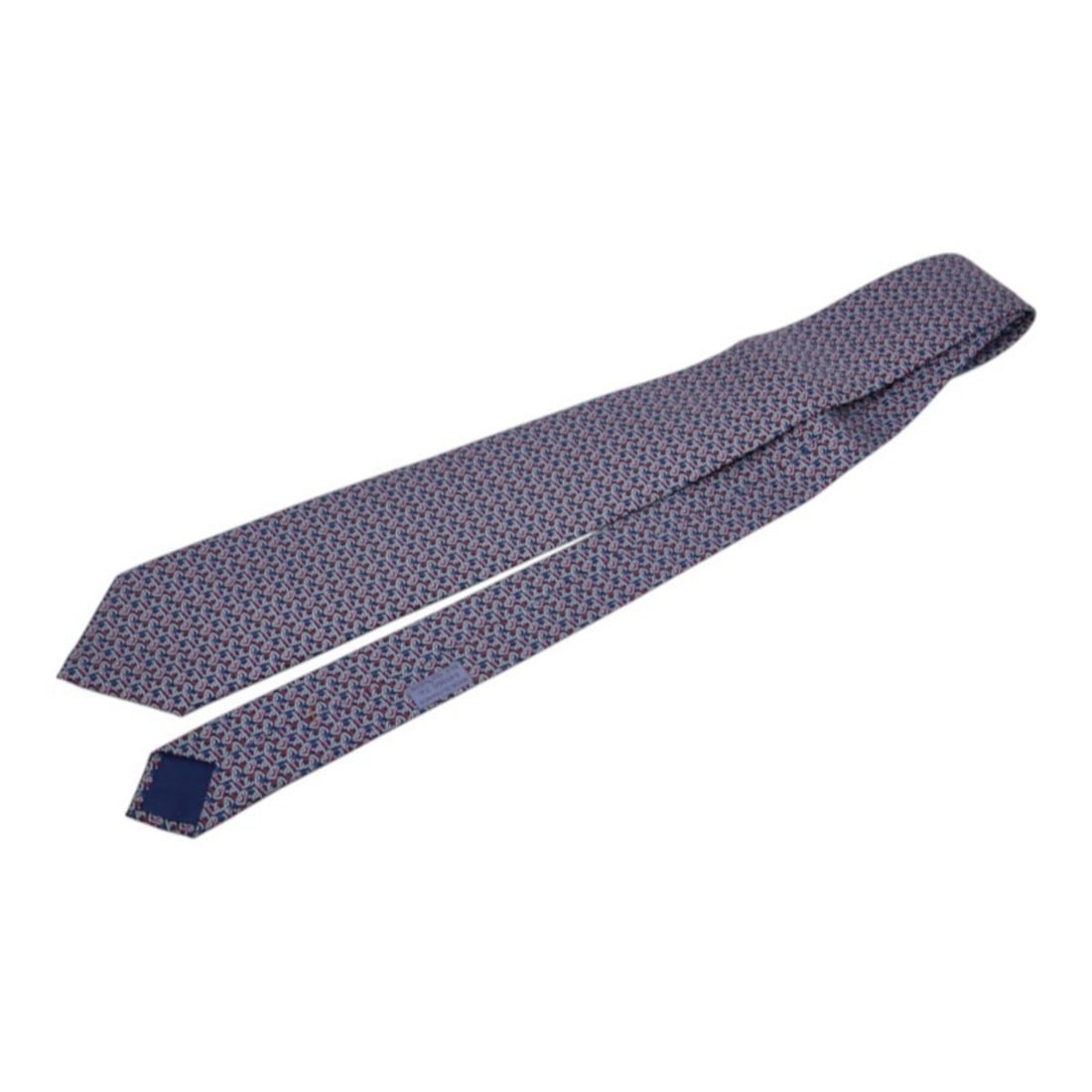 Hermes Tie 645960TA Navy Multicolor Silk Men's HERMES (1 of 10)