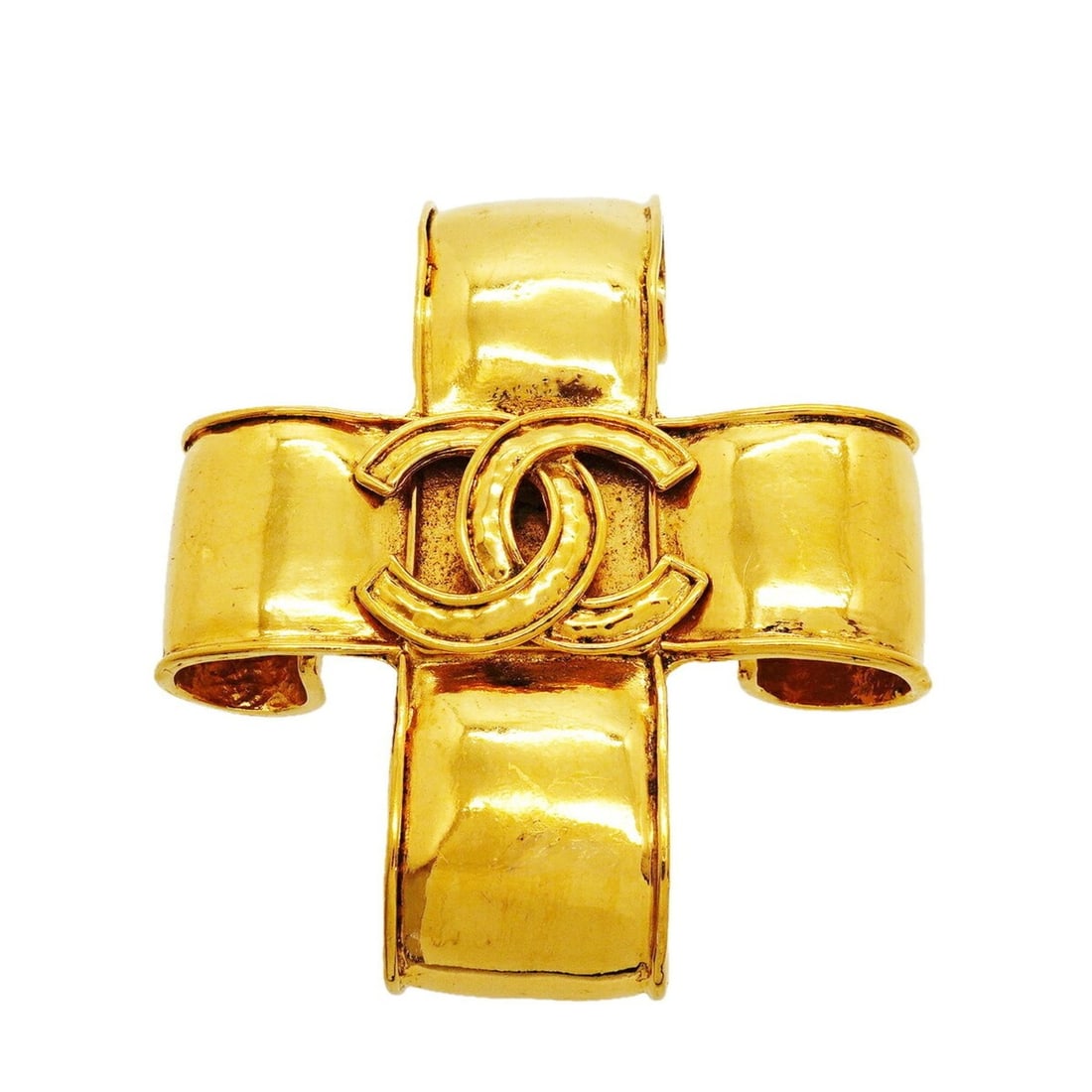 Chanel Brooch, Coco Mark, GP Plated Gold, Women's: --- Catalog ---Category: SizeSize (HxWxD): 7.47cm x 6.54cm / 2.94'' x 2.57''Category: DesignType: BroochColor: GoldGender: WomenMaterial: Gold platingCategory: GeneralBrand: Chanel--- Item List ---Sec