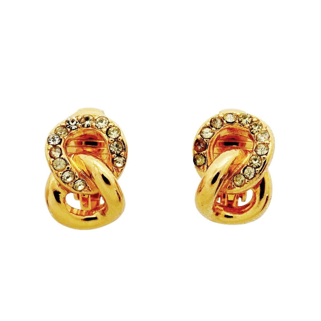 Christian Dior Earrings, GP Plated, Rhinestone, Gold, Women's: --- Catalog ---Category: SizeSize (HxWxD): 12.50mm x 8.70mm / 0.49'' x 0.34''Category: DesignType: Clip earringsColor: GoldGender: WomenMaterial: Gold plating, RhinestoneCategory: GeneralBrand: Christ