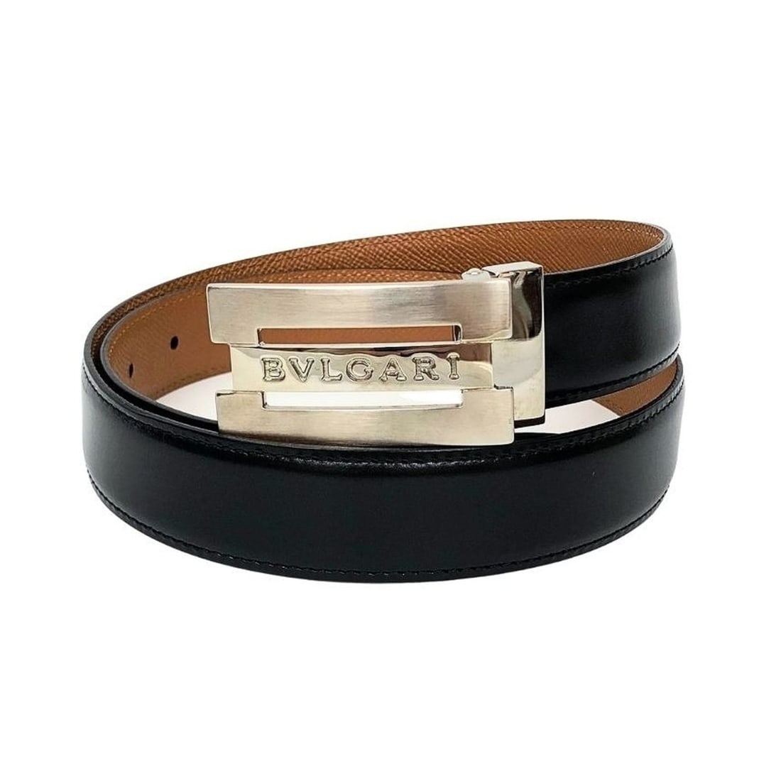 BVLGARI Bulgari Leather Belt Buckle Black Men's Women's: --- Catalog ---Category: SizeWidth: 3cm / 1.18''Length: 90cm / 35.43''Category: DesignType: Standard beltColor: BlackGender: Men,WomenMaterial (Strap): Leather Category: GeneralBrand: Bvlgari--- Item 