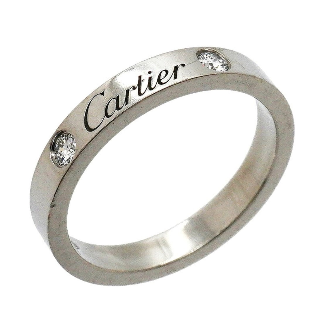 Cartier C de Ring, 2PD, Pt950 Platinum, Diamond, Size #50, Ladies, P3516715: --- Catalog ---Category: SizeUS Size: 5.5Brand Size: 50Category: DesignType: Band ringStone: DiamondGender: WomenMaterial: Platinum 950Category: GeneralBrand: Cartier--- Item List ---Section: Conditio