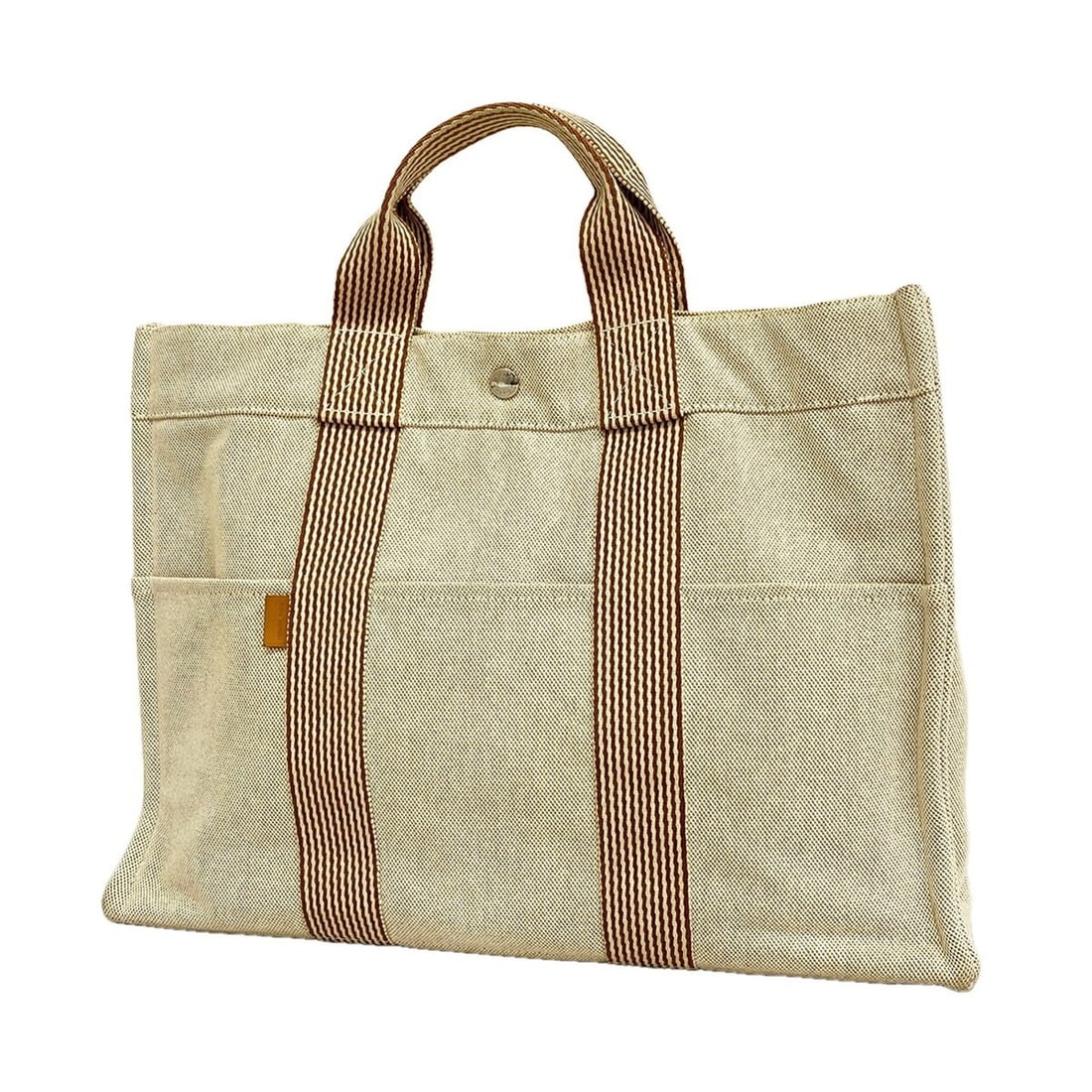 Hermes New Fourre-Tout MM Canvas Tote Bag, Brown, Men's & Women's: --- Catalog ---Category: SizeSize (HxWxD): 31cm x 41cm x 9cm / 12.2'' x 16.14'' x 3.54''Category: DesignType: Tote bagColor: BrownGender: Men,WomenMaterial: Canvas Hardware Color: SilverCategory: Gene