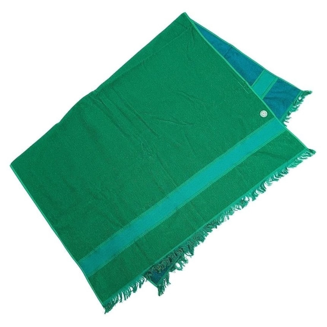 HERMES Hermes Sellier Yachting Bath Towel Beach Blanket 101783M-04 DRAP DE PLAGE UNI PM SAMUNDARTAT: --- Catalog ---Category: SizeSize (LxW): 1.44m x 96cm / 56.69'' x 37.79''Category: DesignType: Bath towelColor: GreenGender: Men,WomenMaterial: Cotton Category: GeneralBrand: HermesCountry of Origin: 