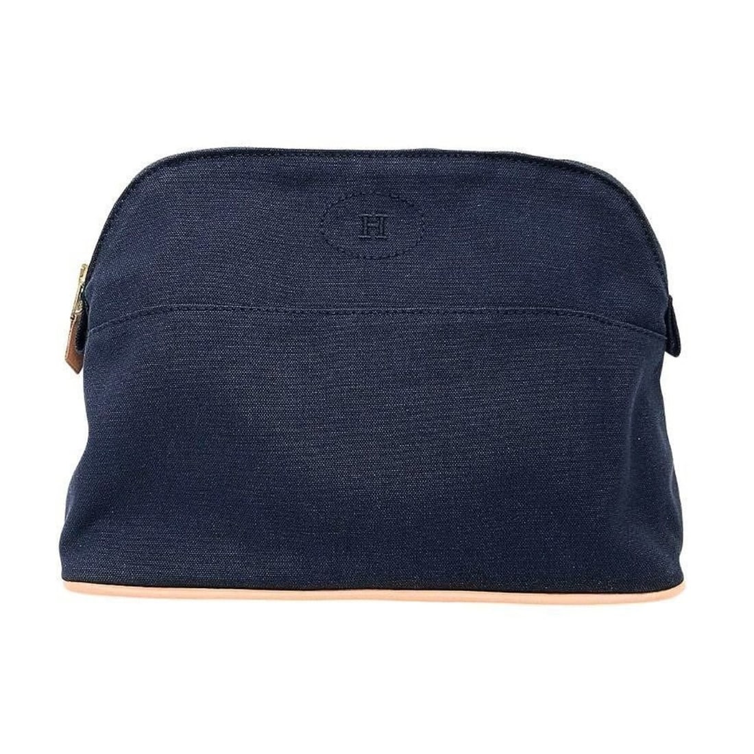 Hermes Bolide Pouch MM/25 Navy Cotton Canvas: --- Catalog ---Category: SizeSize (HxWxD): 17cm x 25cm x 8.5cm / 6.69'' x 9.84'' x 3.34''Category: DesignType: PouchColor: NavyGender: WomenMaterial: Cotton canvas Category: GeneralBrand: Hermes--- It
