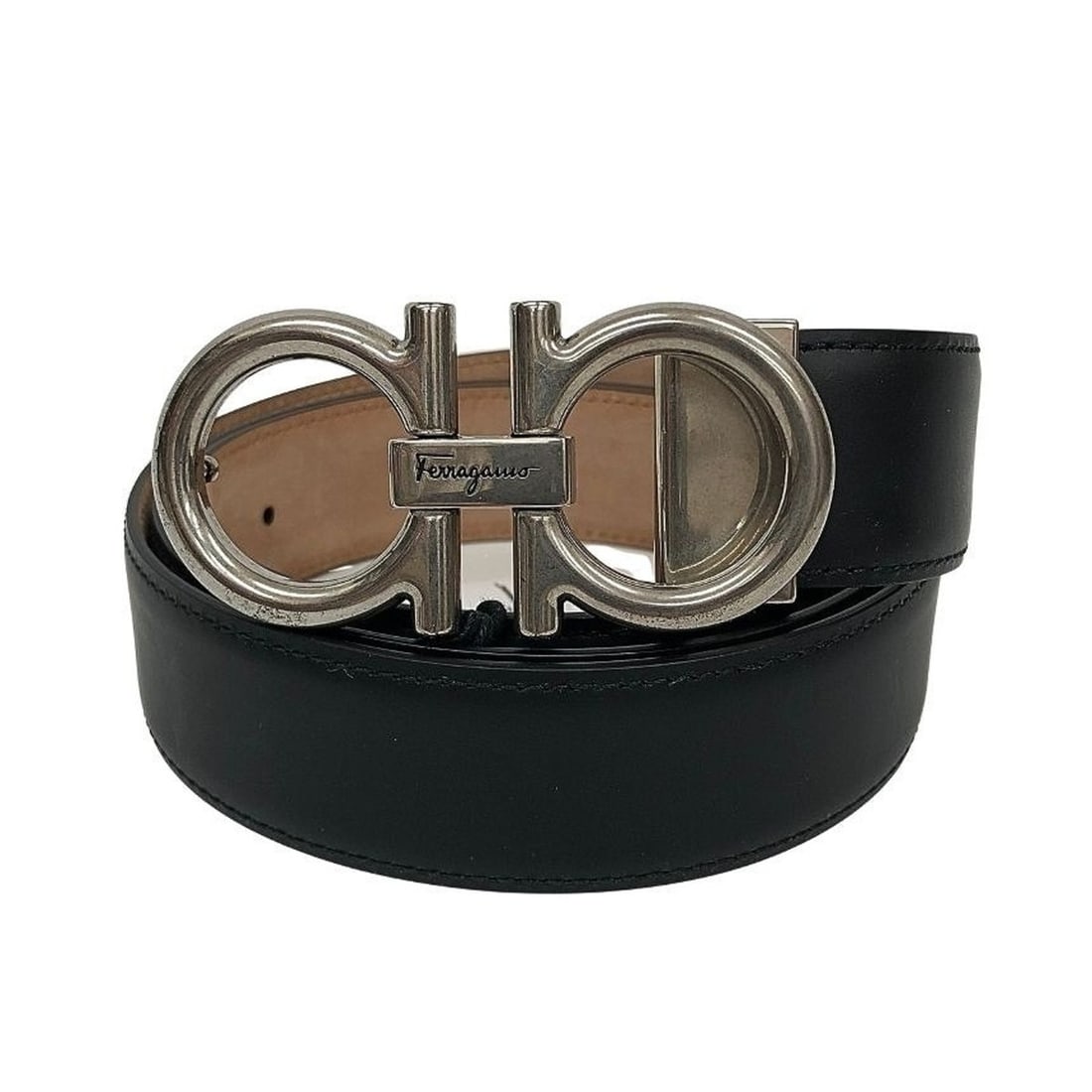 Salvatore Ferragamo Leather Belt with Gancini Buckle, CS-67A003/00, Black, Size 115: --- Catalog ---Category: SizeLength: 125cm / 49.21''Category: DesignType: Standard beltColor: BlackGender: WomenMaterial (Strap): Leather Category: GeneralBrand: Salvatore FerragamoCountry of Origin: 
