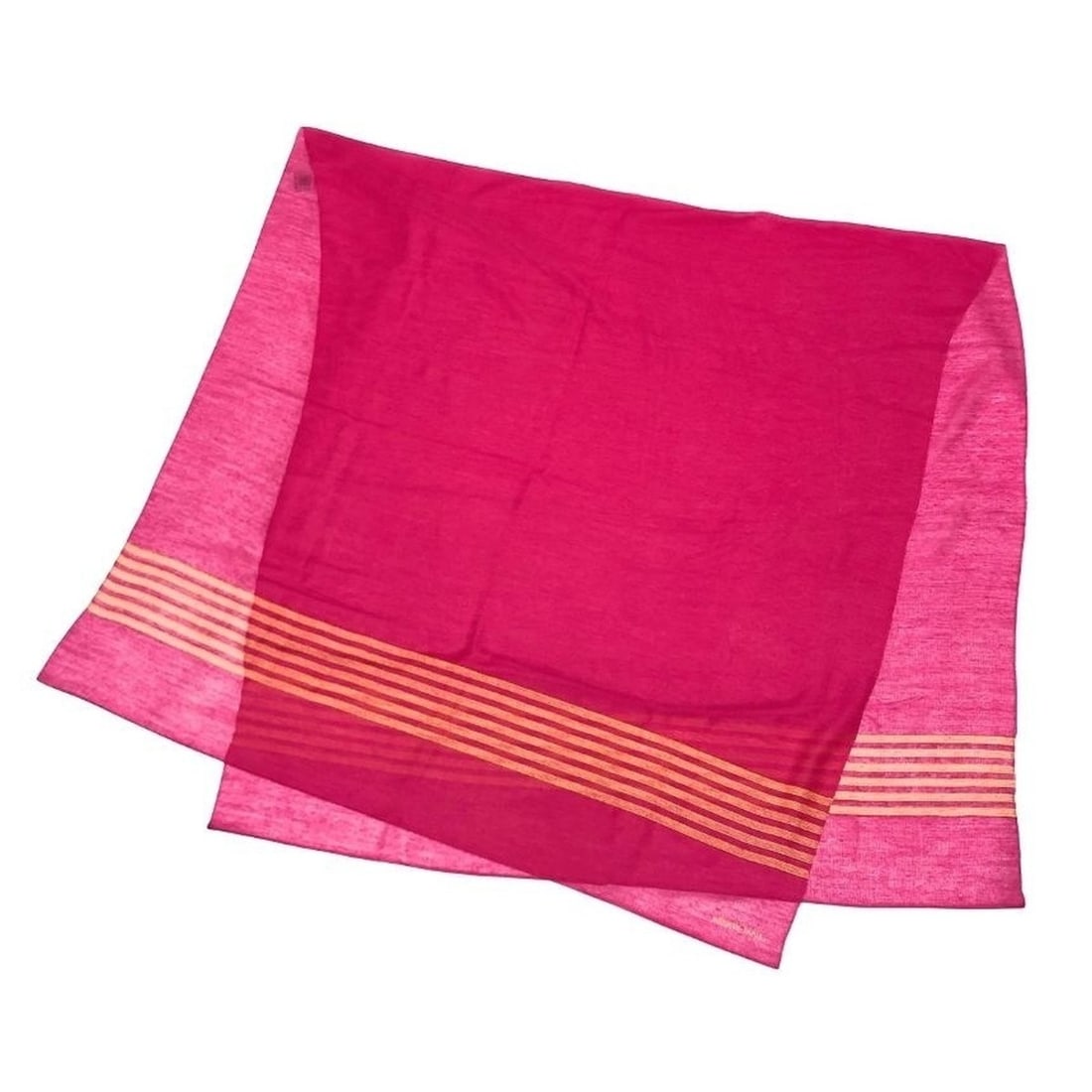 HERMES Plume Stitched Neckwear Cashmere Silk Large Scarf Shawl (Pink): --- Catalog ---Category: SizeSize (LxW): 2m x 1.01m / 78.74'' x 39.76''Category: DesignType: StoleColor: Pink, YellowGender: WomenMaterial: Cashmere Category: GeneralBrand: HermesCountry of Origin: Ne