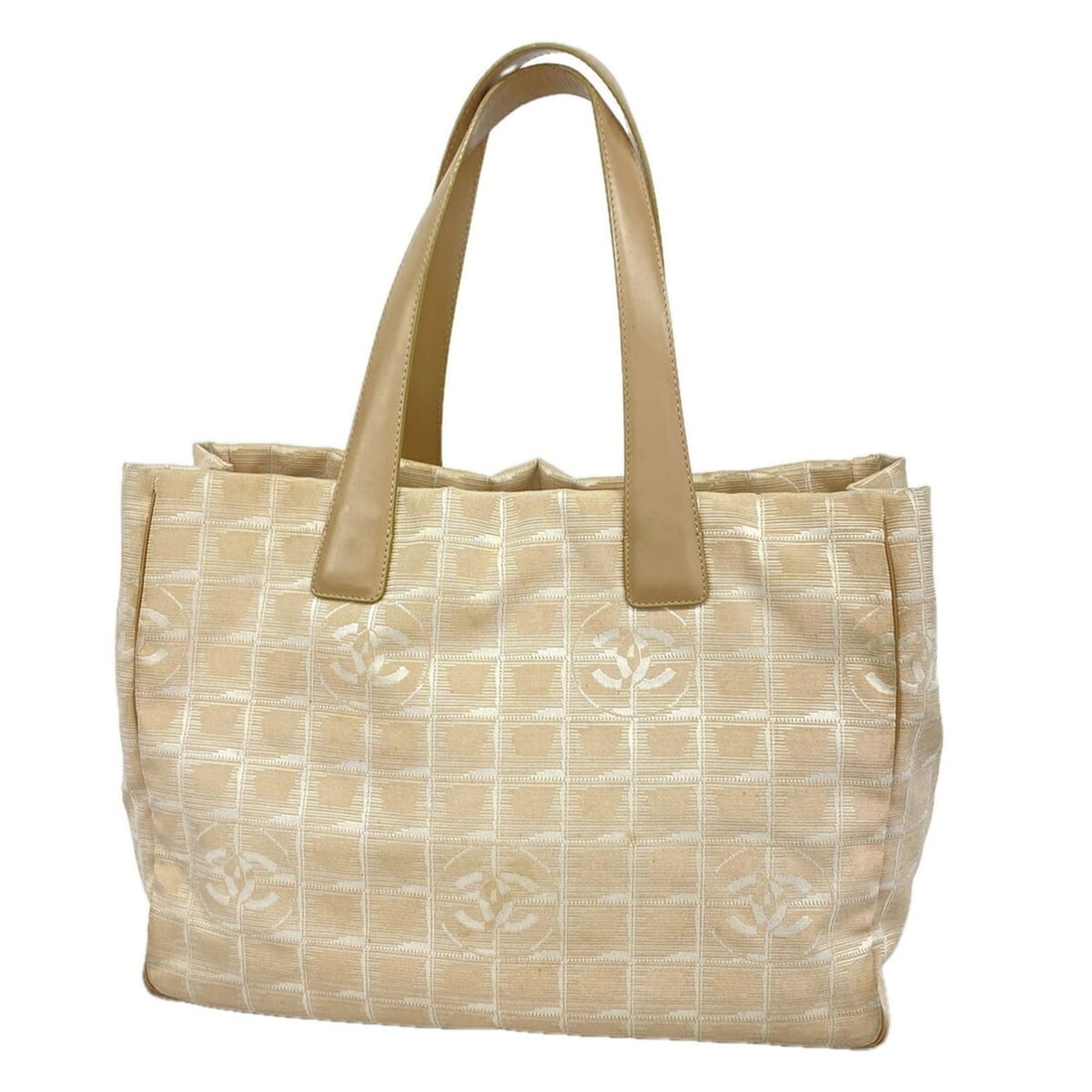 Chanel New Travel Nylon Tote Bag, Beige, Women's (1 of 11)