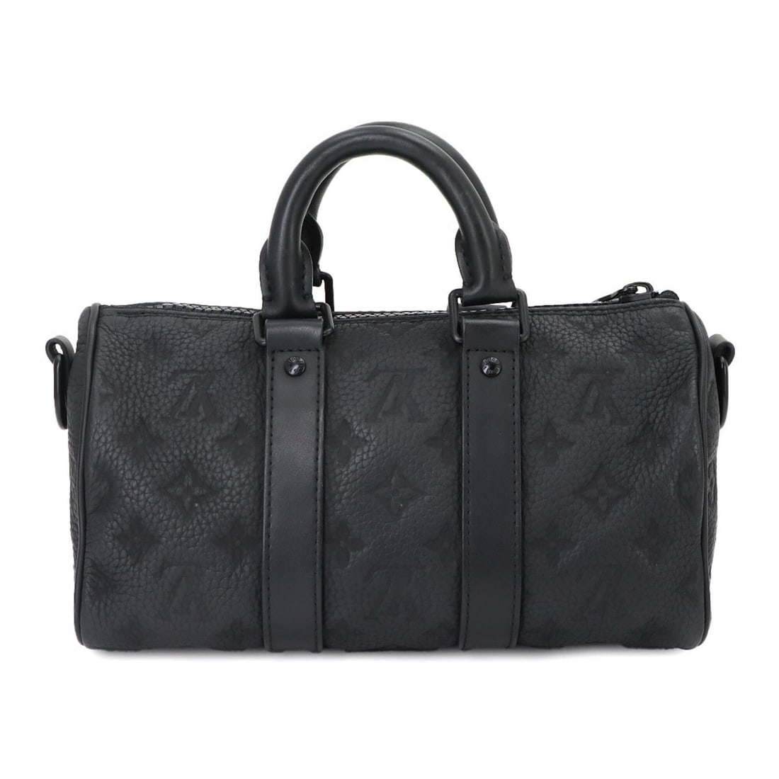Louis Vuitton Keepall Bandoulière 25 Monogram Taurillon 2-way Hand/Shoulder Handbag Leather Black (1 of 9)