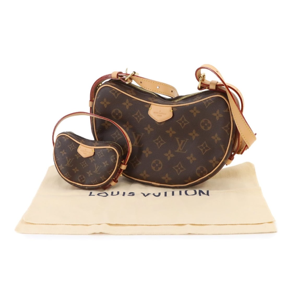 Louis Vuitton Monogram Croissant Shoulder Handbag, Brown, M46828, RFID, Gold Hardware. (1 of 9)