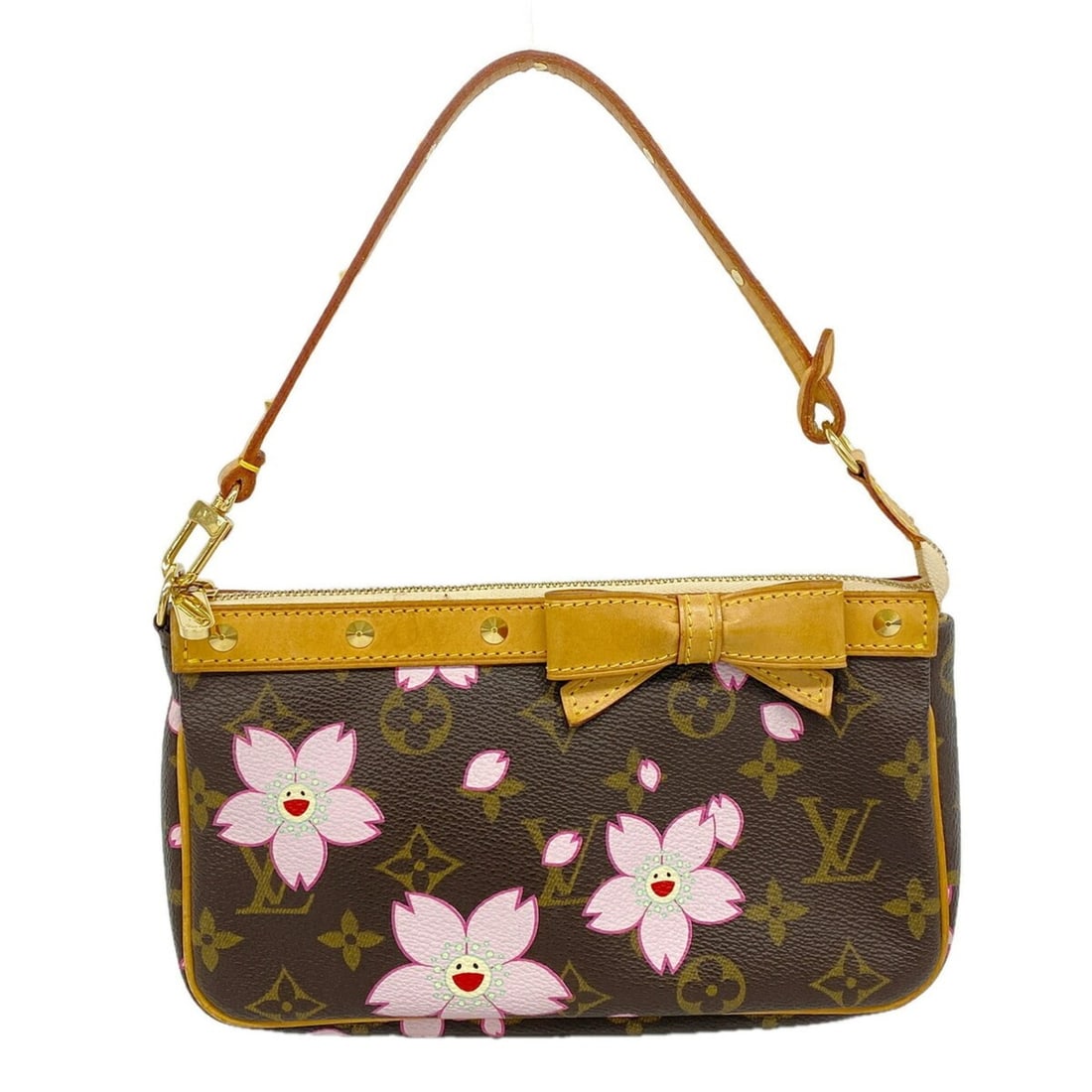 Louis Vuitton Monogram Cherry Blossom Pochette Accessoires M92006 Brown Bag/Pouch (Takashi Murakami: --- Catalog ---Category: SizeSize (HxWxD): 13cm x 21.5cm x 4cm / 5.11'' x 8.46'' x 1.57''Category: DesignType: PouchColor: BrownGender: WomenCategory: GeneralMPN: M92006Brand: Louis Vuitton--- Item Li