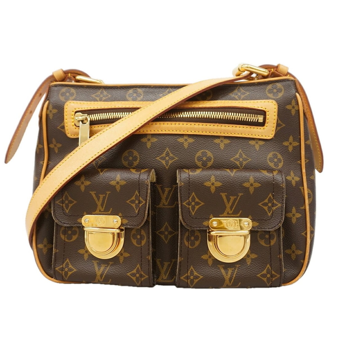Louis Vuitton Monogram Hudson GM Shoulder Bag M40045 Brown Women's (1 of 13)