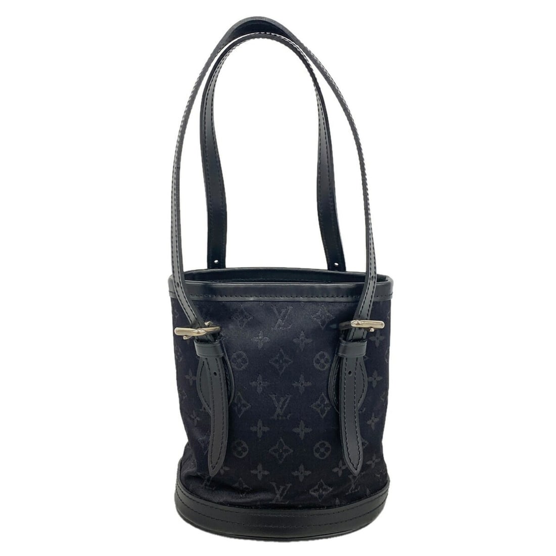 Louis Vuitton Monogram Satin Little Bucket Handbag M92144 Noir (Women's): --- Catalog ---Category: SizeSize (HxWxD): 14cm x 12cm x 8.5cm / 5.51'' x 4.72'' x 3.34''Category: DesignType: HandbagColor: NoirGender: WomenCategory: GeneralMPN: M92144Brand: Louis Vuitton--- Item L
