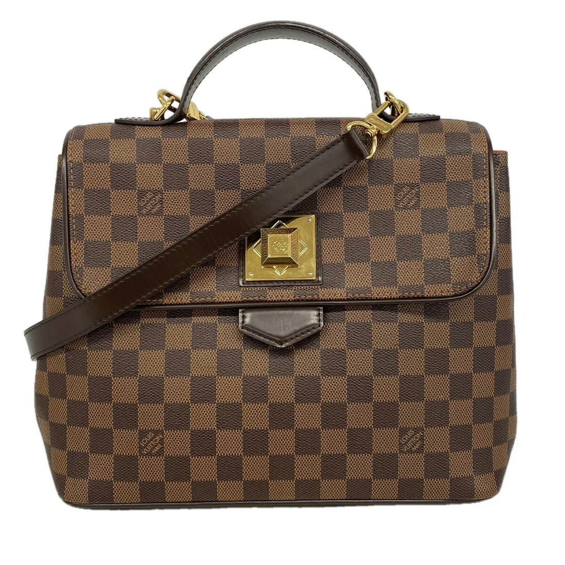 Louis Vuitton Damier Bergamo MM Handbag N41168 Ebene 2-way bag for women: --- Catalog ---Category: SizeSize (HxWxD): 25cm x 29cm x 19cm / 9.84'' x 11.41'' x 7.48''Category: DesignType: HandbagColor: EbeneGender: WomenCategory: GeneralMPN: N41168Brand: Louis Vuitton--- Item 