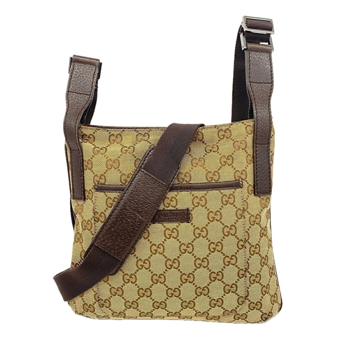 Gucci GG Canvas Shoulder Bag 122793 Beige Women's: --- Catalog ---Category: SizeSize (HxWxD): 25cm x 26cm x 6cm / 9.84'' x 10.23'' x 2.36''Category: DesignType: Shoulder bagColor: BeigeGender: WomenMaterial: Canvas Hardware Color: SilverCategory: Gene