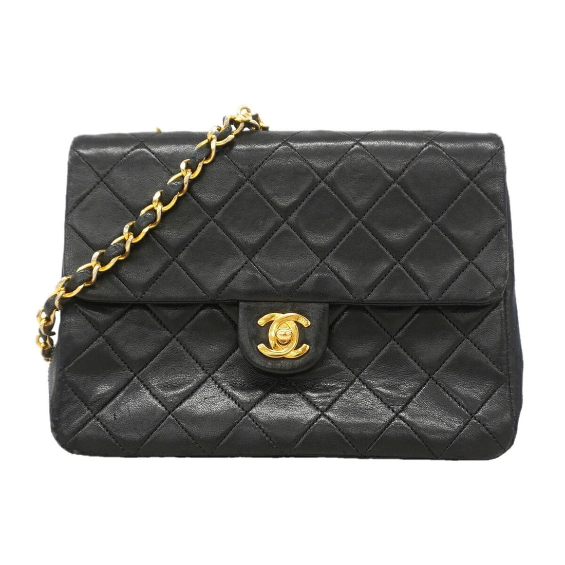 Chanel Matelassé Chain Shoulder Bag, Lambskin, Black, Women's: --- Catalog ---Category: SizeSize (HxWxD): 16cm x 20cm x 6cm / 6.29'' x 7.87'' x 2.36''Category: DesignType: Shoulder bagColor: BlackGender: WomenMaterial: Leather Hardware Color: GoldLeather/Fur Type