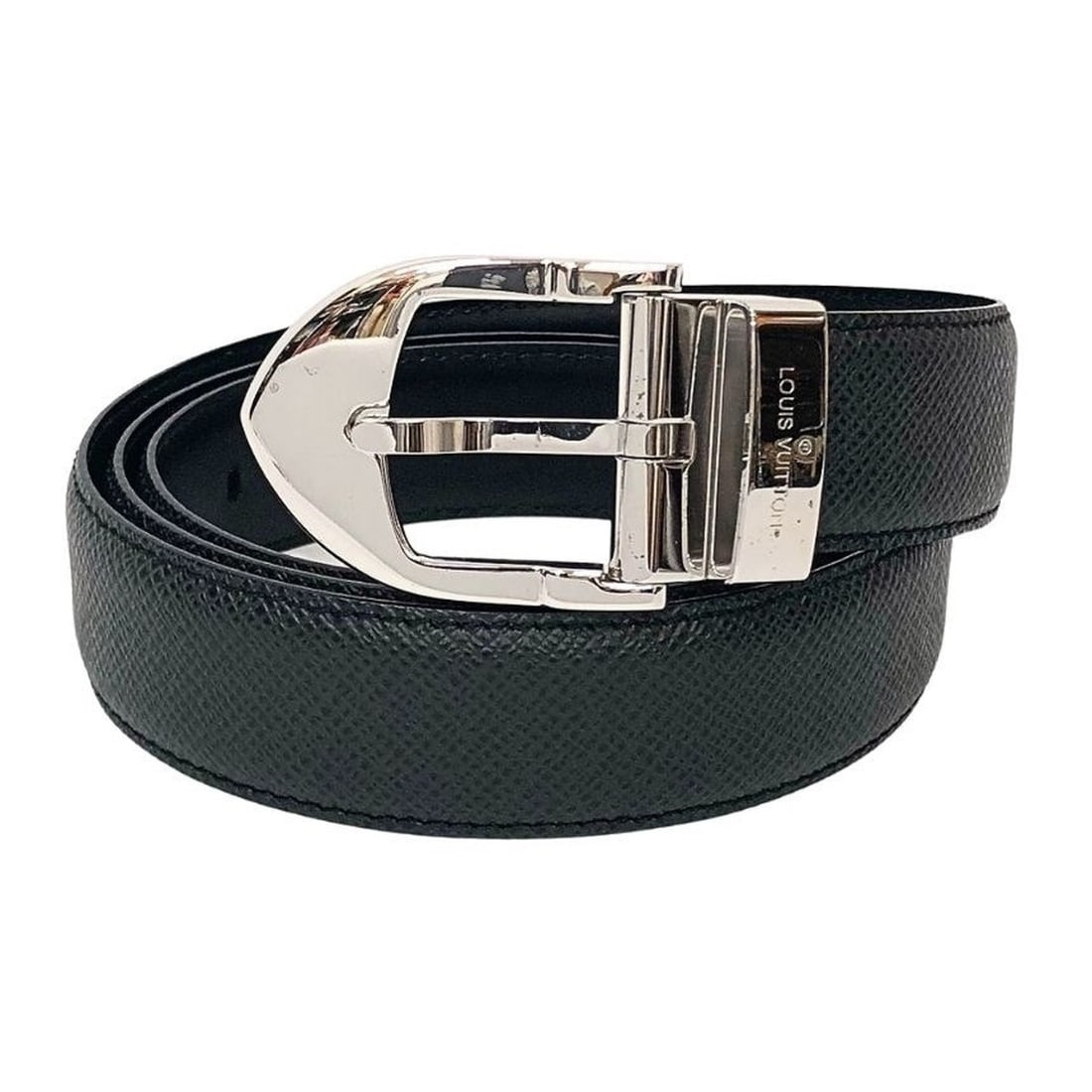 Louis Vuitton Taiga Belt, Classic Ceinture, M6843, Size 100, Ardoise Black, Men's: --- Catalog ---Category: SizeWidth: 3cm / 1.18''Length: 105cm / 41.33''Category: DesignType: Standard beltColor: BlackGender: MenCategory: GeneralBrand: Louis VuittonCountry of Origin: France--- Item 