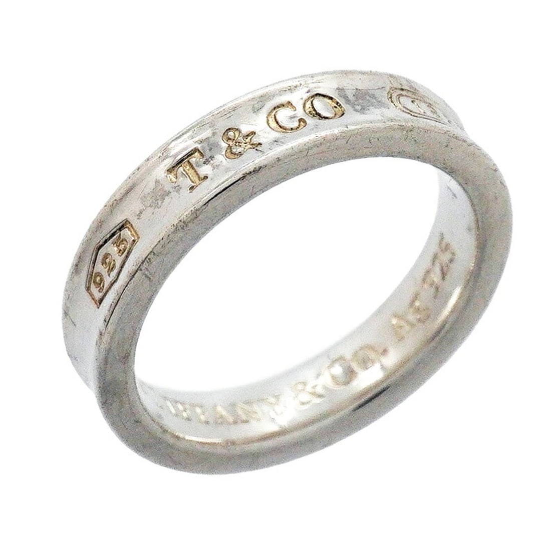 Tiffany & Co. Narrow Ring, Sterling Silver 925, Size 6.5, Women's: --- Catalog ---Category: SizeJP Size: 6.5US Size: 3.5Category: DesignType: Band ringGender: WomenMaterial: Silver 925Category: GeneralBrand: Tiffany--- Item List ---Section: ConditionRanking: Rank AB 