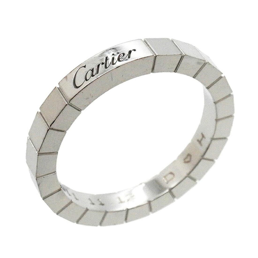 Cartier Lanieres Ring, 18K White Gold, Size 58, Men's: --- Catalog ---Category: SizeUS Size: 9Brand Size: 58Category: DesignType: Band ringGender: MenMaterial: White gold (18K)Category: GeneralBrand: Cartier--- Item List ---Section: ConditionRanking: Rank