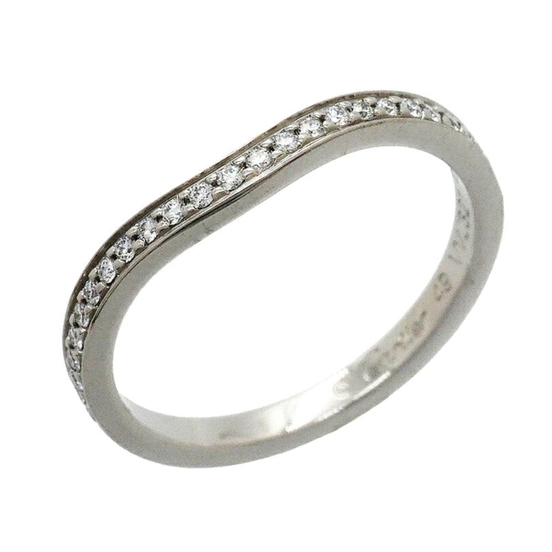 Cartier Ballerina Ring, Pt950 Platinum, Diamond, Size 49, Ladies' Ring: --- Catalog ---Category: SizeUS Size: 5Brand Size: 49Category: DesignType: Band ringStone: DiamondGender: WomenMaterial: Platinum 950Category: GeneralBrand: Cartier--- Item List ---Section: ConditionR