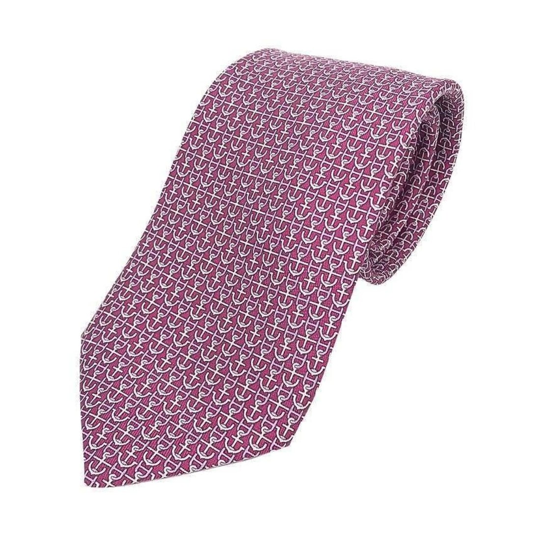 Hermes HERMES tie, anchor pattern, 100% silk, purple, men's.: --- Catalog ---Category: SizeWidth: 8cm / 3.14''Category: DesignType: CravatColor: PurpleGender: MenMaterial: Silk Category: GeneralBrand: HermesCountry of Origin: France--- Item List ---Section: Cond