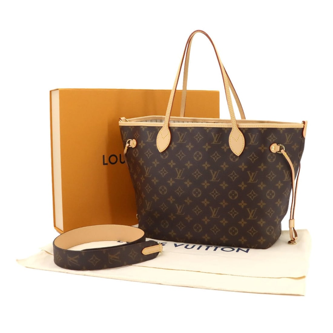 Louis Vuitton Neverfull Inside Out MM Monogram Tote Shoulder Handbag Sand M28407 (1 of 11)