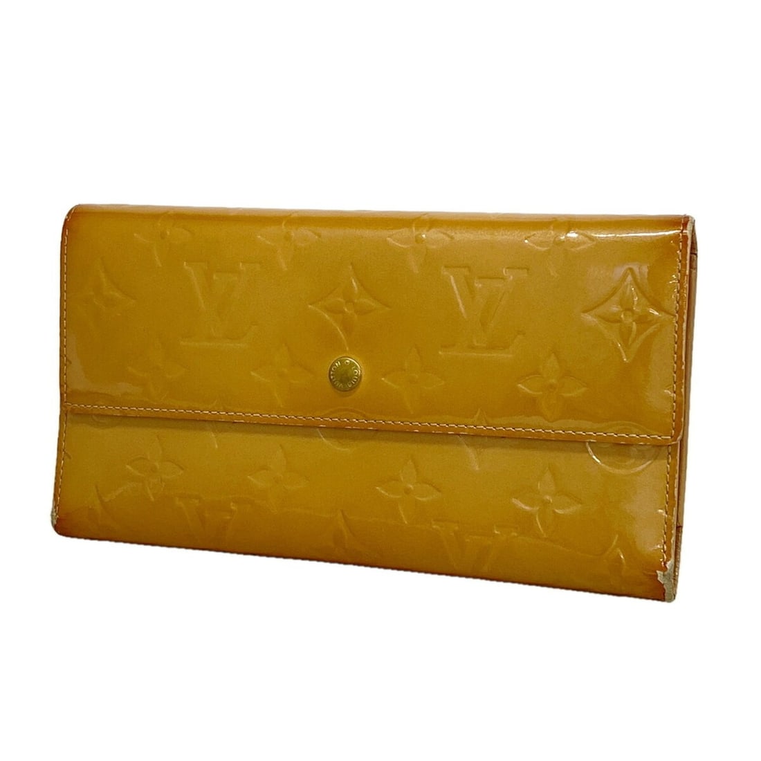 Louis Vuitton Tri-fold Long Wallet Vernis Portefeuille Tresor International M91352 Noisette Ladies: --- Catalog ---Category: SizeSize (HxWxD): 10.5cm x 19cm x 2cm / 4.13'' x 7.48'' x 0.78''Category: DesignType: Long wallet (tri-fold)Color: NoisetteGender: WomenCategory: GeneralMPN: M91352Brand: Loui
