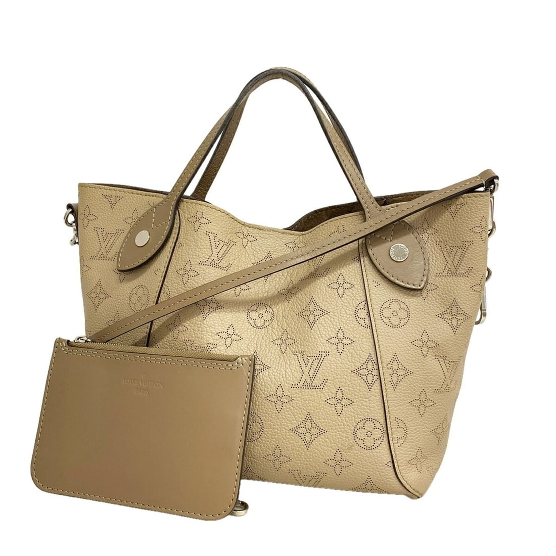 Louis Vuitton Mahina Hina PM M54351 Galet 2-way handbag for women: --- Catalog ---Category: SizeSize (HxWxD): 19cm x 23cm x 12cm / 7.48'' x 9.05'' x 4.72''Category: DesignType: HandbagColor: GalleGender: WomenCategory: GeneralMPN: M54351Brand: Louis Vuitton--- Item L