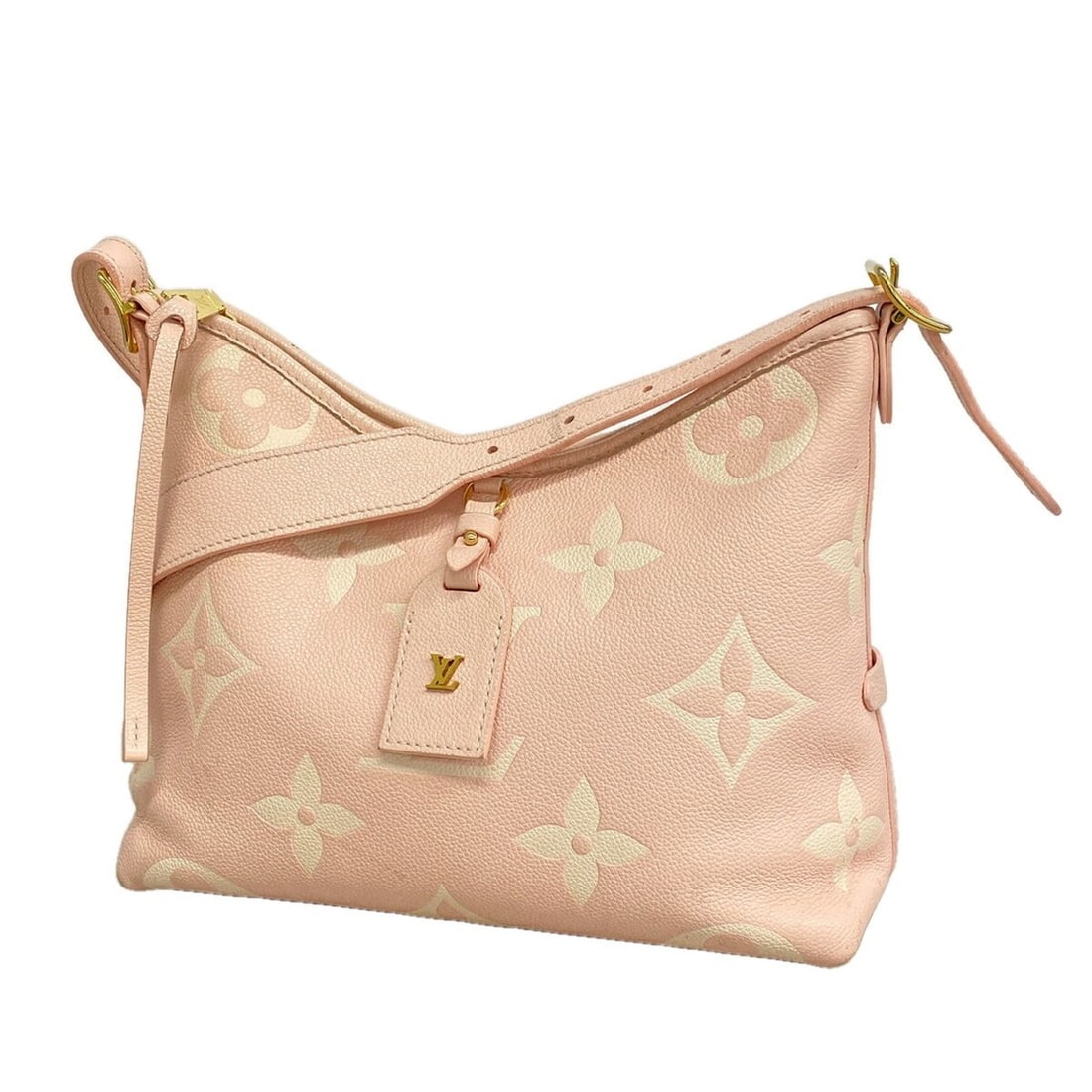 Louis Vuitton Monogram Empreinte Bicolor Carryall Zip PM Shoulder Bag M14209 Pink White Women's (1 of 15)