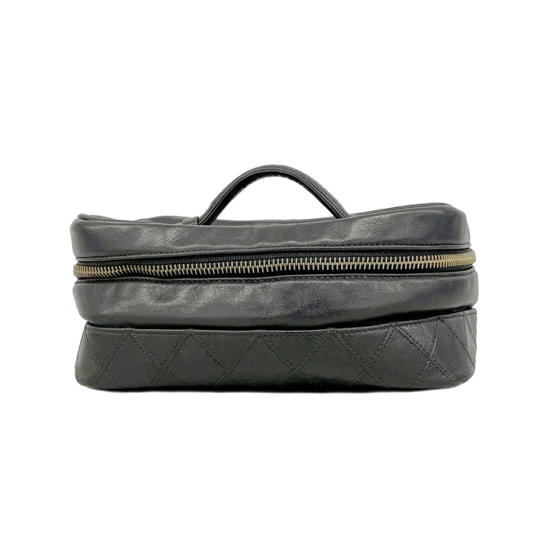 Chanel Bicolore Lambskin Handbag/Vanity Bag, Black, Women's: --- Catalog ---Category: SizeSize (HxWxD): 10cm x 20.5cm x 14.5cm / 3.93'' x 8.07'' x 5.7''Category: DesignType: Vanity bagColor: BlackGender: WomenMaterial: Leather Hardware Color: GoldLeather/Fur Ty
