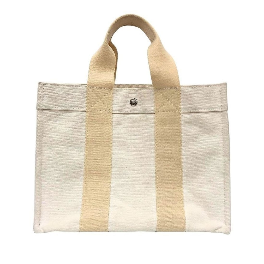 HERMES Bora PM Tote Bag, Cotton Canvas, Ivory.: --- Catalog ---Category: SizeSize (HxWxD): 25cm x 35cm x 18cm / 9.84'' x 13.77'' x 7.08''Category: DesignType: Tote bagColor: IvoryGender: WomenMaterial: Cotton canvas Category: GeneralBrand: Hermes--