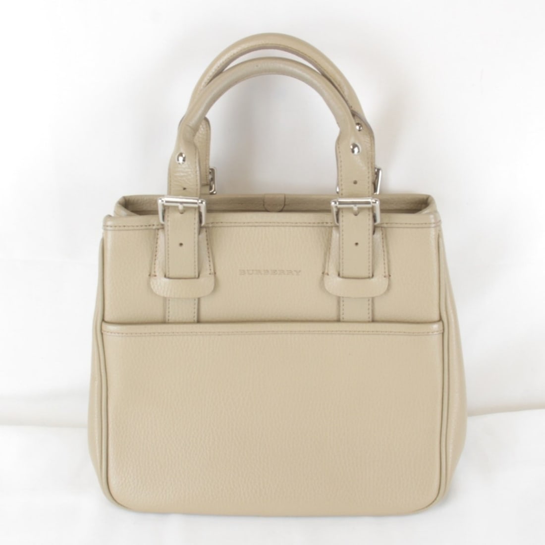 BURBERRY handbag, leather, beige, women's.: --- Catalog ---Category: SizeSize (HxWxD): 23cm x 27cm x 14cm / 9.05'' x 10.62'' x 5.51''Category: DesignType: HandbagColor: BeigeGender: WomenMaterial: Leather Category: GeneralBrand: BurberryCountry