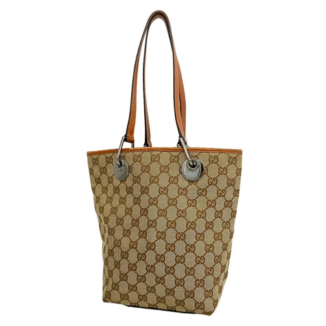 Gucci GG Canvas Tote Bag 120840 Beige Women's: --- Catalog ---Category: SizeSize (HxWxD): 24cm x 16.5cm x 9cm / 9.44'' x 6.49'' x 3.54''Category: DesignType: Tote bagColor: BeigeGender: WomenMaterial: Canvas Hardware Color: SilverCategory: General