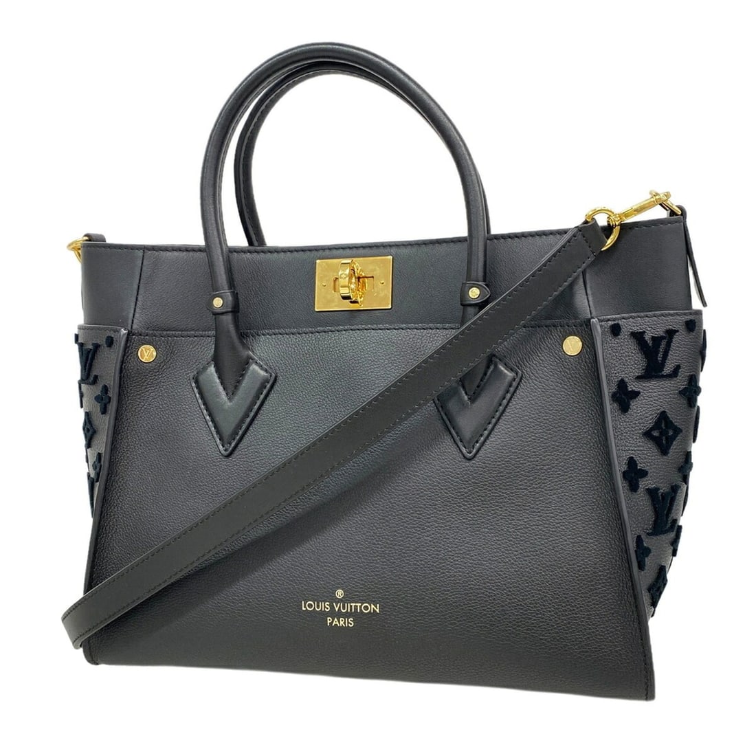 Louis Vuitton On My Side MM Handbag M53826 Noir 2-way bag for women: --- Catalog ---Category: SizeSize (HxWxD): 25cm x 30cm x 13cm / 9.84'' x 11.81'' x 5.11''Category: DesignType: HandbagColor: NoirGender: WomenCategory: GeneralMPN: M53826Brand: Louis Vuitton--- Item L