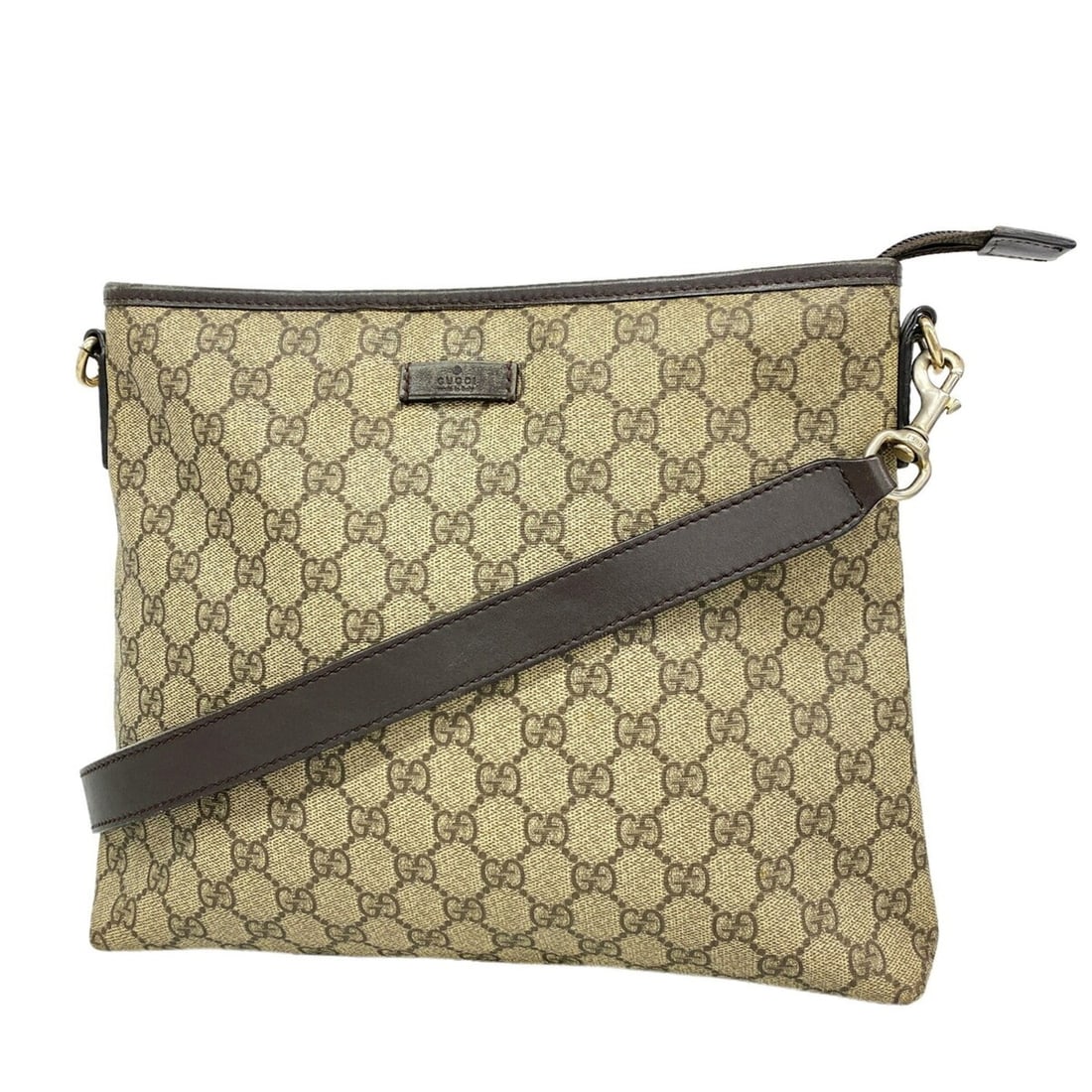 Gucci GG Supreme Shoulder Bag 388924 Brown Women's: --- Catalog ---Category: SizeSize (HxWxD): 26cm x 29cm x 4.5cm / 10.23'' x 11.41'' x 1.77''Category: DesignType: Shoulder bagColor: BrownGender: WomenMaterial: PVC Hardware Color: GoldCategory: Genera