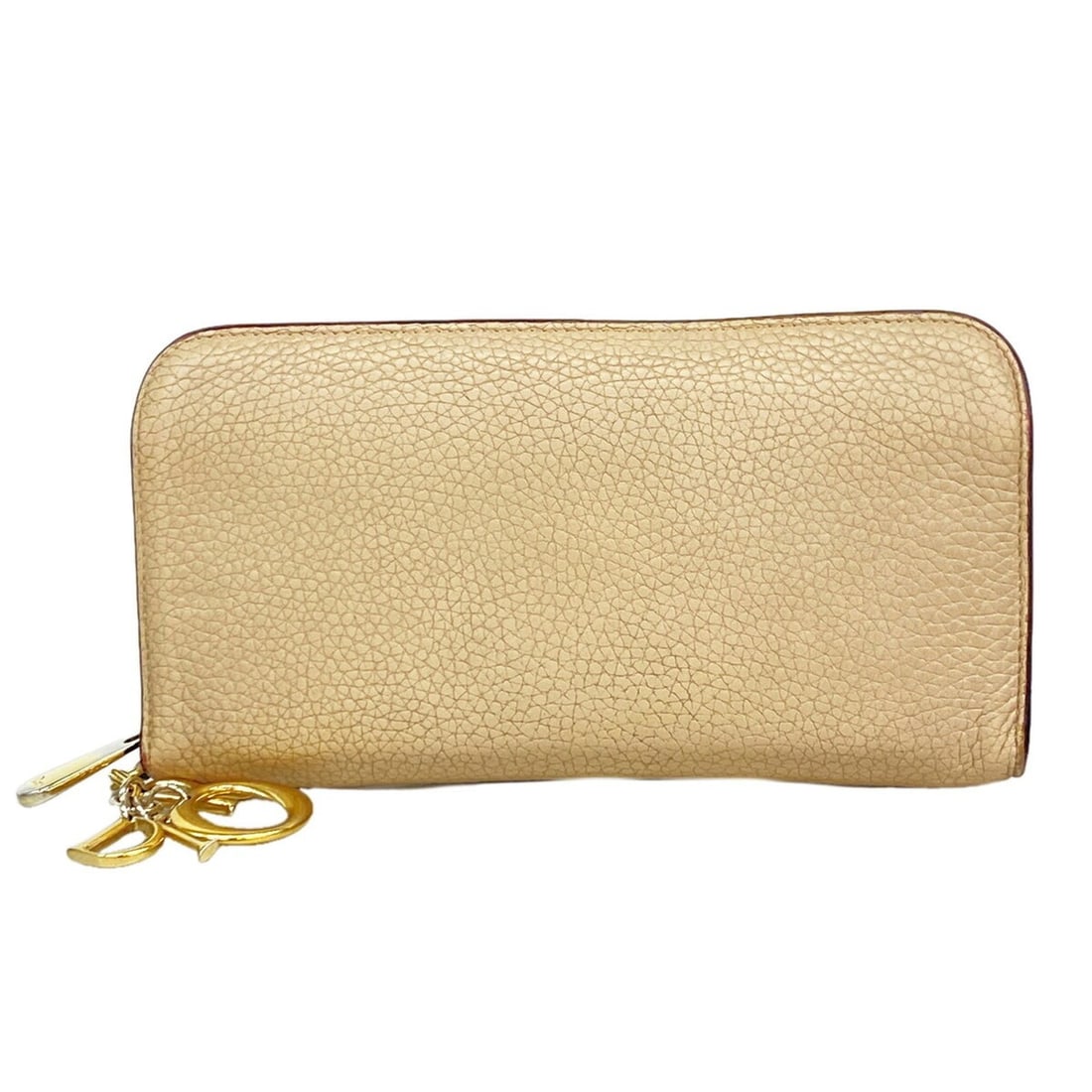 Christian Dior long leather wallet, beige, for women.: --- Catalog ---Category: SizeSize (HxWxD): 10cm x 20.5cm x 3cm / 3.93'' x 8.07'' x 1.18''Category: DesignType: Long wallet (bi-fold)Color: BeigeGender: WomenMaterial: Leather Category: GeneralBrand: C