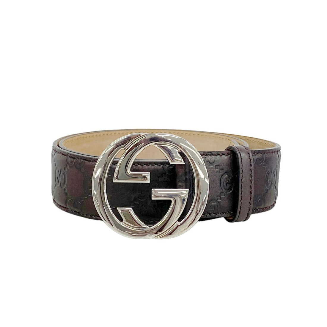 Gucci Interlocking G Belt 114984 Leather Brown Men's: --- Catalog ---Category: SizeLength: 81cm - 91cm / 31.88'' - 35.82''Category: DesignType: Standard beltColor: BrownGender: MenMaterial (Strap): Leather Category: GeneralMPN: 114984Brand: Gucci--- Item