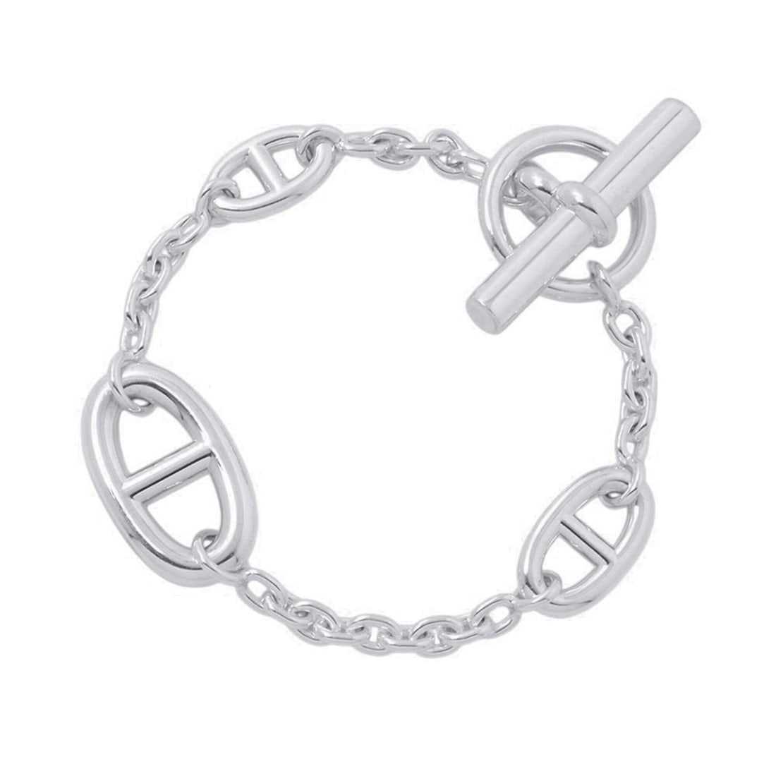 Hermes Chaine d'Ancre Farandole Bracelet, SV925 Silver, Size SH. HERMES Farandole.: --- Catalog ---Category: SizeLength: 14.5cm / 5.7''Category: DesignType: Charm braceletGender: WomenMaterial: Silver 925Category: GeneralBrand: HermesCountry of Origin: Italy--- Item List ---Section: 