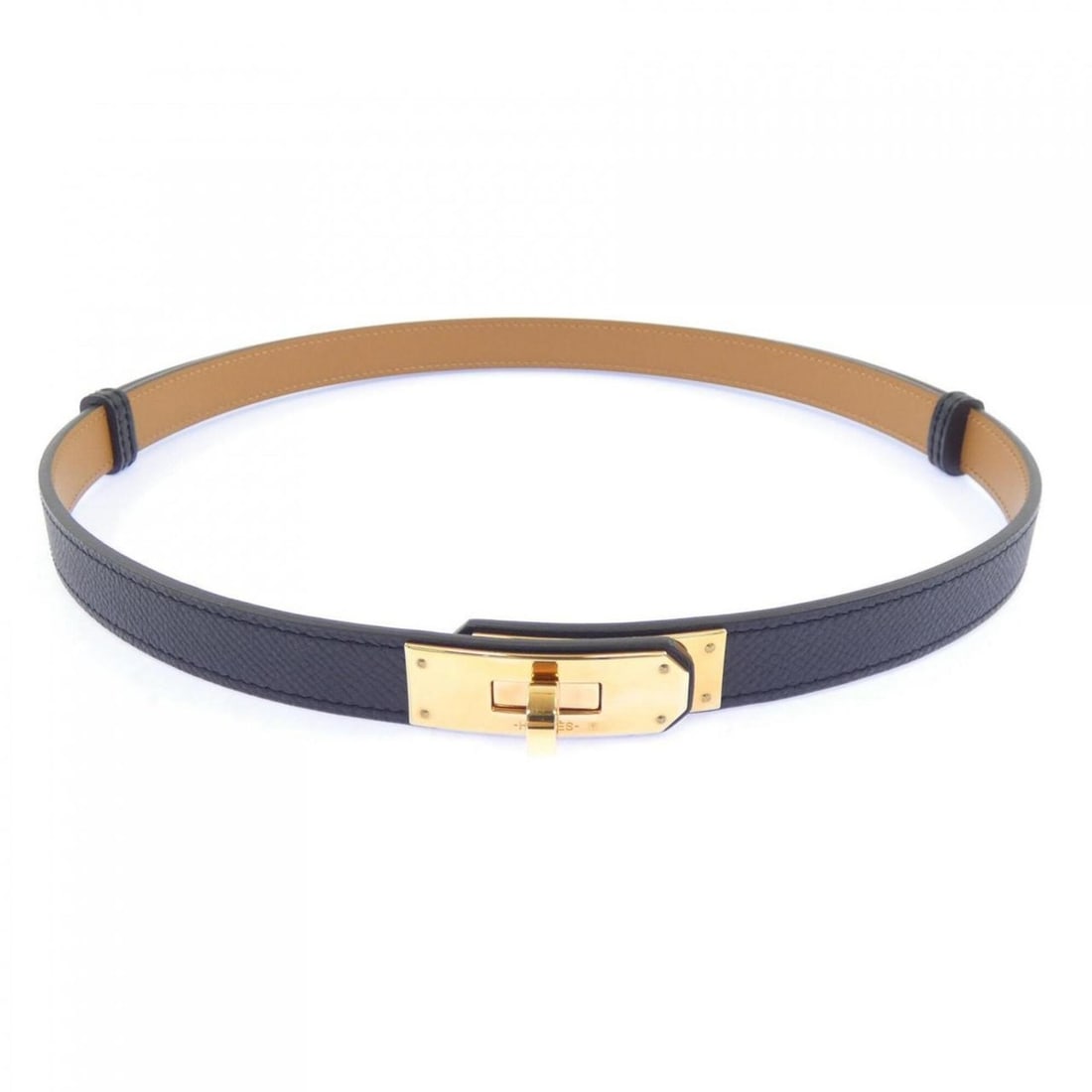 Hermes Kelly 18mm Belt: --- Catalog ---Category: SizeWidth: 2cm / 0.78''Length: 53cm - 100.5cm / 20.86'' - 39.56''Category: DesignType: Standard beltColor: BlackGender: WomenCategory: GeneralLine: KellyBrand: Hermes--- Item 