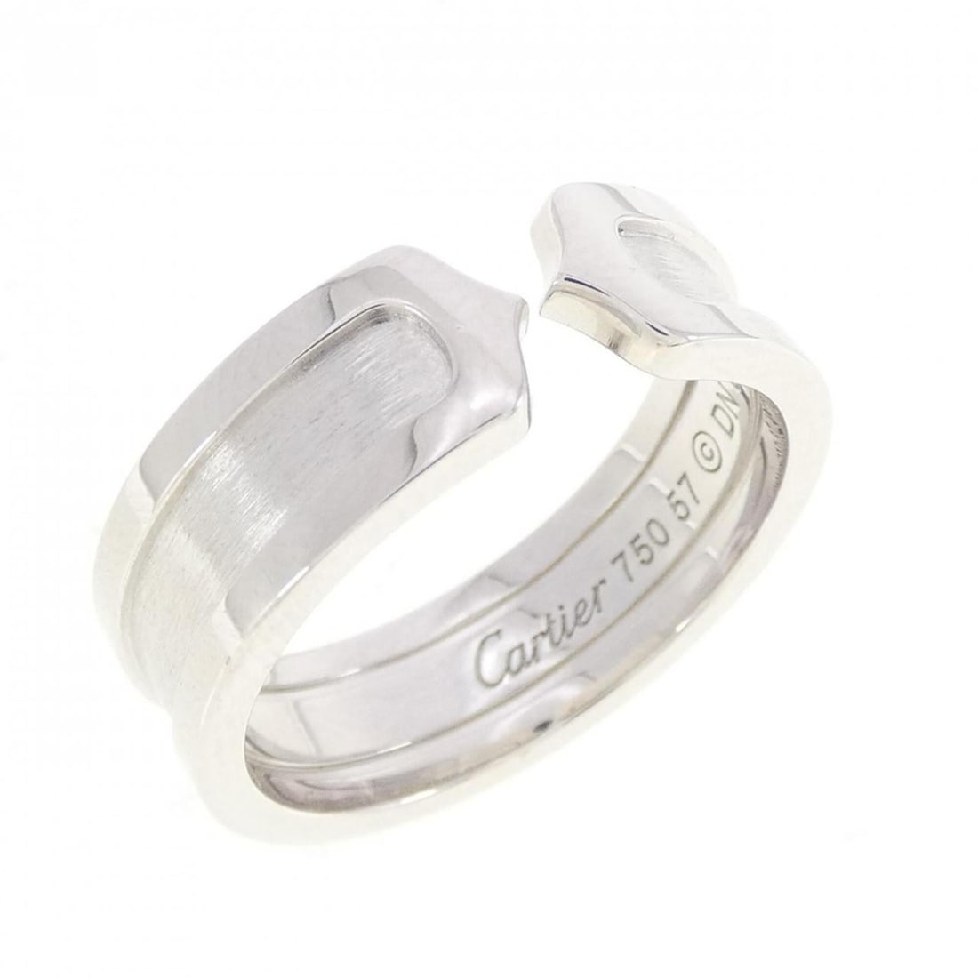 Cartier C2 Small Ring: --- Catalog ---Category: SizeJP Size: 17US Size: 8.5Category: DesignColor: White goldGender: WomenMaterial: White gold (18K)Category: GeneralMPN: B4040500Brand: Cartier--- Item List ---Section: