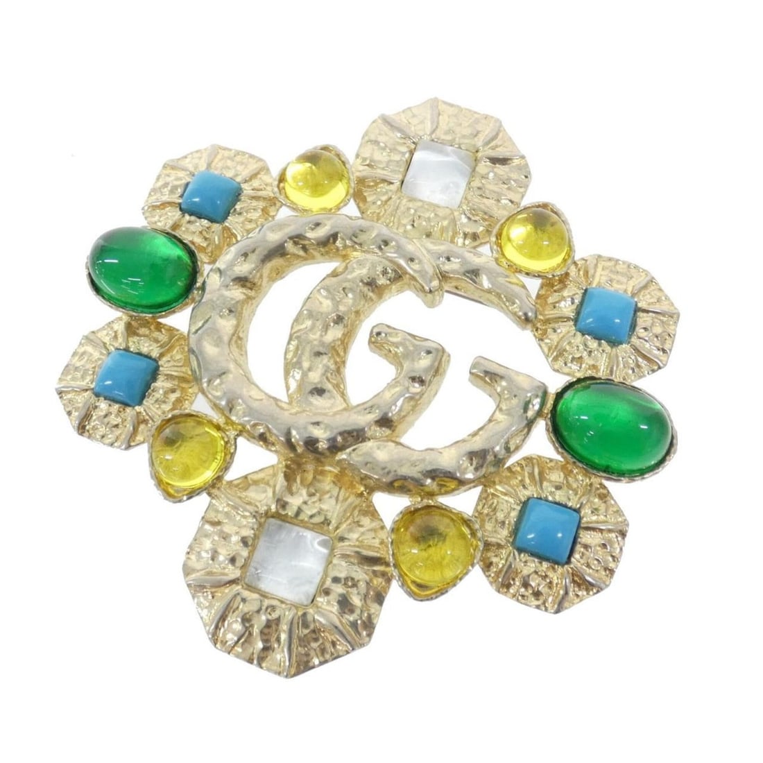 Gucci brooch: --- Catalog ---Category: SizeSize (HxWxD): 10.5cm x 10.5cm / 4.13'' x 4.13''Category: DesignType: BroochColor: Multi-colorGender: WomenCategory: GeneralBrand: Gucci--- Item List ---Section: