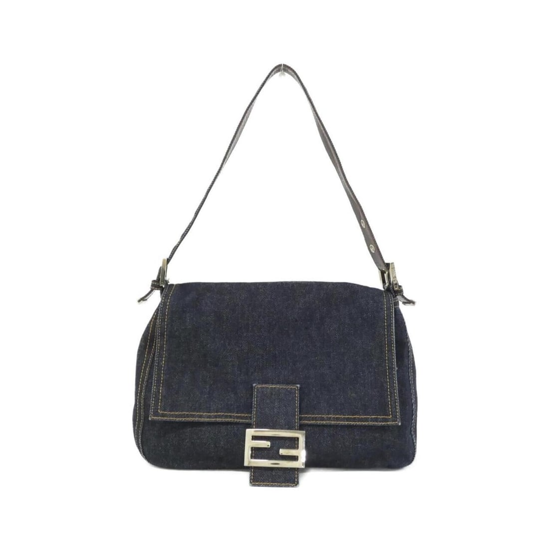 Fendi Mamma Baguette 26325 Shoulder Bag: --- Catalog ---Category: SizeSize (HxWxD): 20cm x 29cm x 12cm / 7.87'' x 11.41'' x 4.72''Category: DesignType: Shoulder bagColor: NavyGender: WomenMaterial: Denim Category: GeneralMPN: 26325Brand: