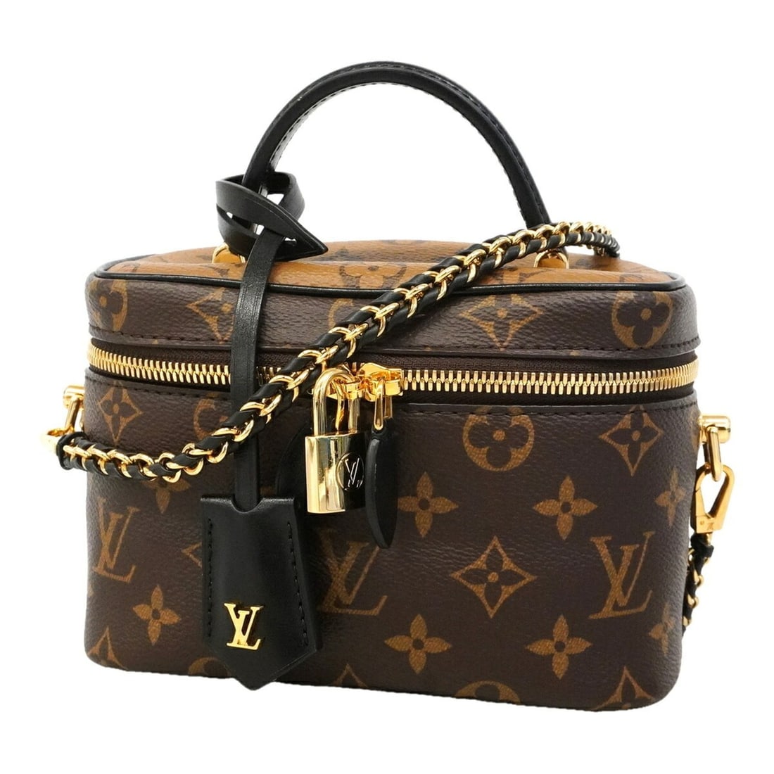 Louis Vuitton handbag/vanity bag, Monogram Reverse Vanity NV PM M47128, brown, 2-way bag for women. (1 of 8)