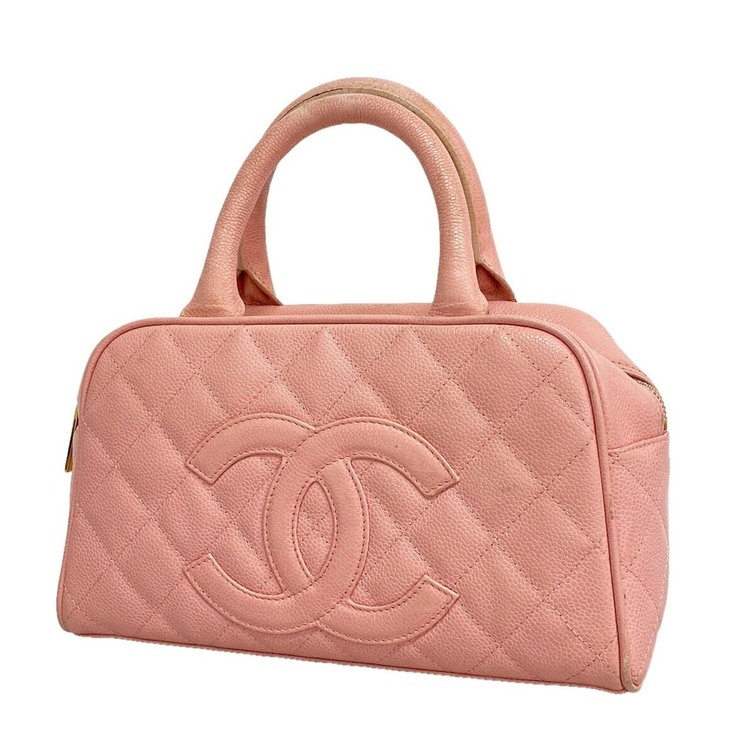 Chanel Matelassé handbag, caviar leather, pink, women's.: --- Catalog ---Category: SizeSize (HxWxD): 16.5cm x 27cm x 9cm / 6.49'' x 10.62'' x 3.54''Category: DesignType: HandbagColor: PinkGender: WomenMaterial: Grained Calfskin Hardware Color: GoldCategory: 