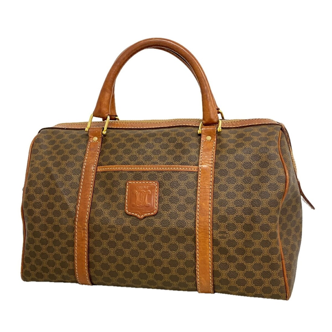 Celine Macadam Brown Handbag for Women: --- Catalog ---Category: SizeSize (HxWxD): 21.5cm x 36cm x 17.5cm / 8.46'' x 14.17'' x 6.88''Category: DesignType: HandbagColor: BrownGender: WomenMaterial: PVC Hardware Color: GoldCategory: GeneralBr